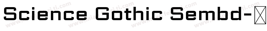 Science Gothic Sembd字体转换